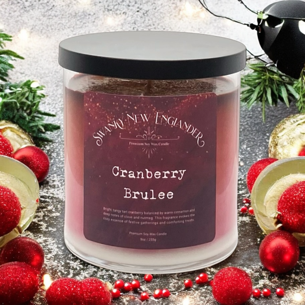 Cranberry Brulee | Holiday Glass Tumbler Jar