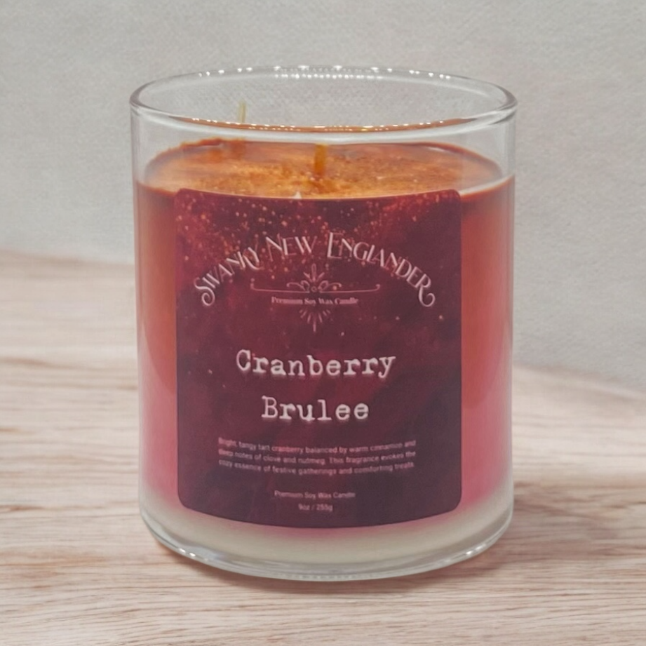 Cranberry Brulee | Holiday Glass Tumbler Jar