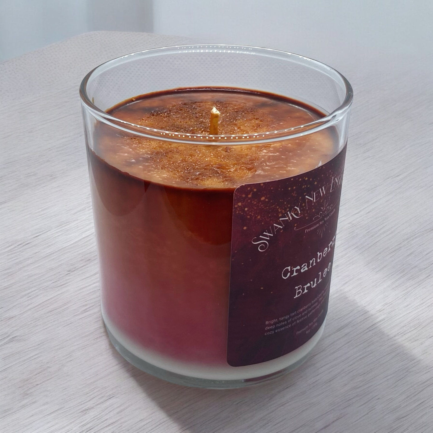 Cranberry Brulee | Holiday Glass Tumbler Jar