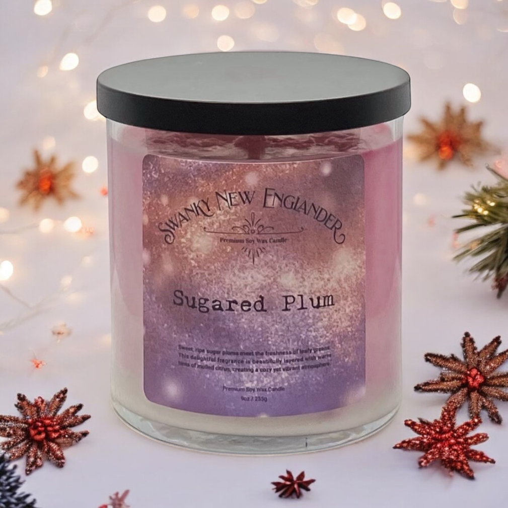 Sugared Plum | Holiday Glass Tumbler Jar